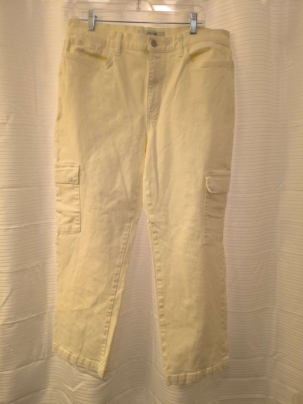 Joe's Jeans Pale Yellow Cropped Cargo Jeans